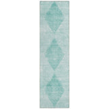 Machine Washable Indoor/ Outdoor Modern Diamonds Chantille Rug
