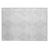 Machine Washable Indoor/ Outdoor Modern Diamonds Chantille Rug