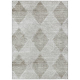 Machine Washable Indoor/ Outdoor Modern Diamonds Chantille Rug