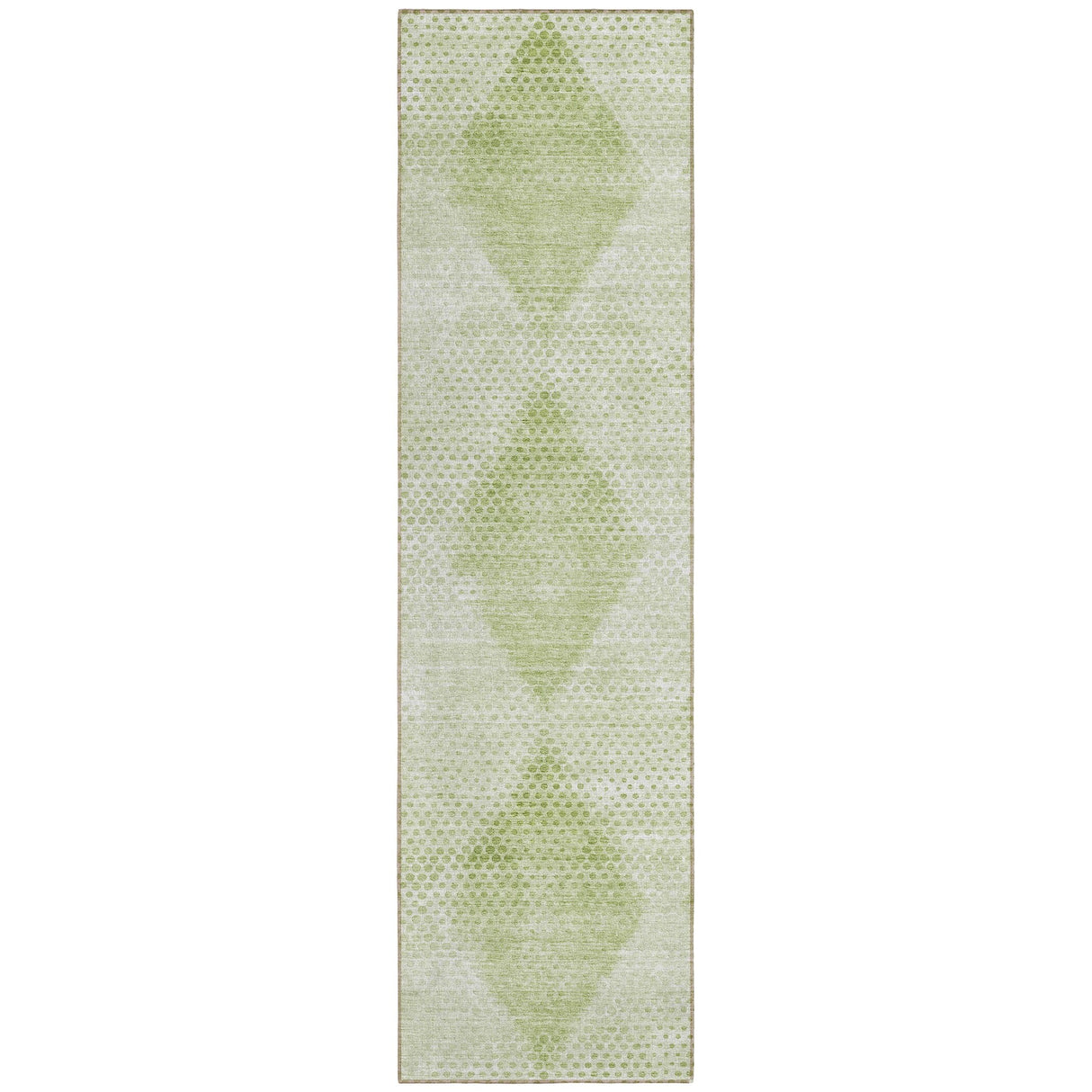 Machine Washable Indoor/ Outdoor Modern Diamonds Chantille Rug
