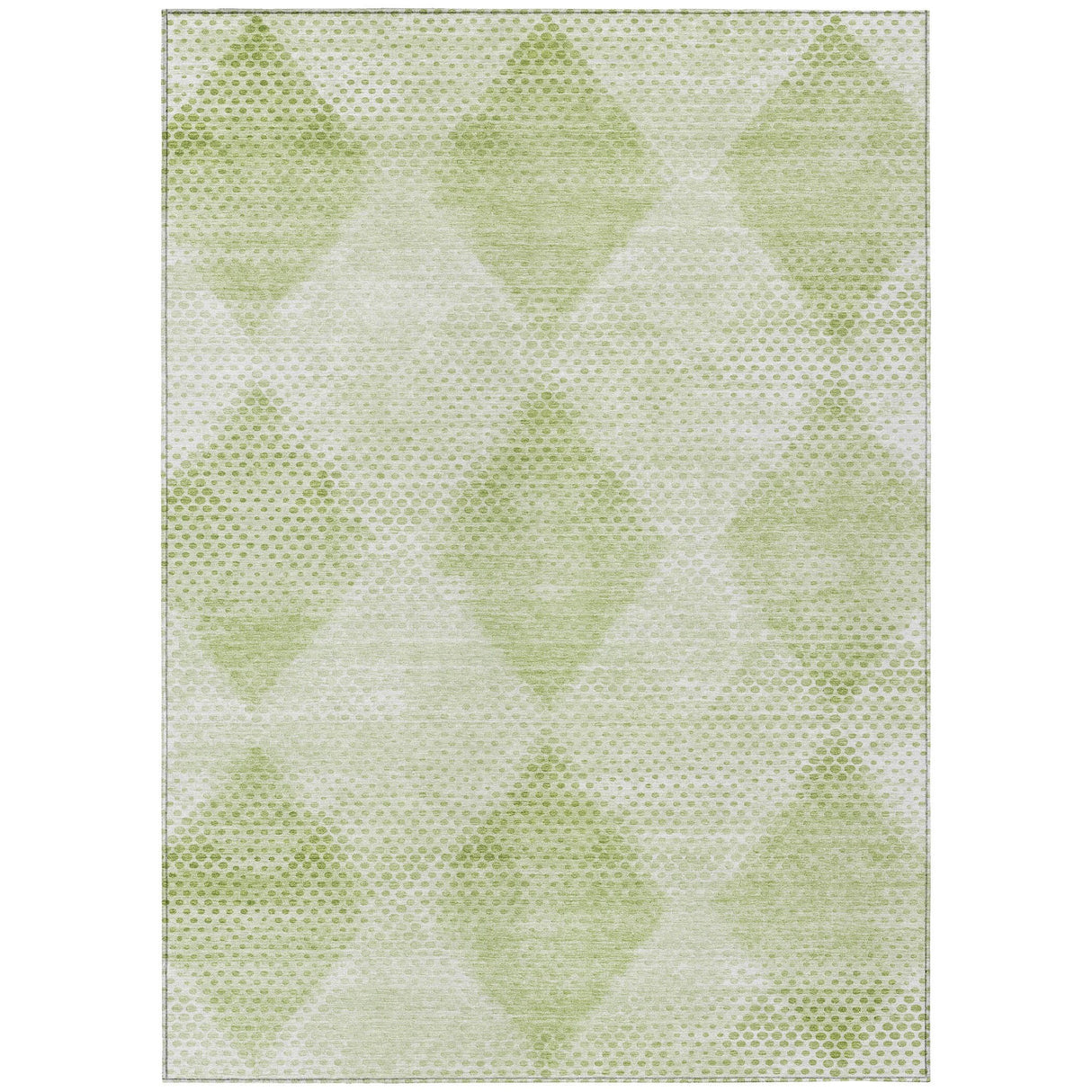 Machine Washable Indoor/ Outdoor Modern Diamonds Chantille Rug