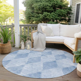Machine Washable Indoor/ Outdoor Modern Diamonds Chantille Rug