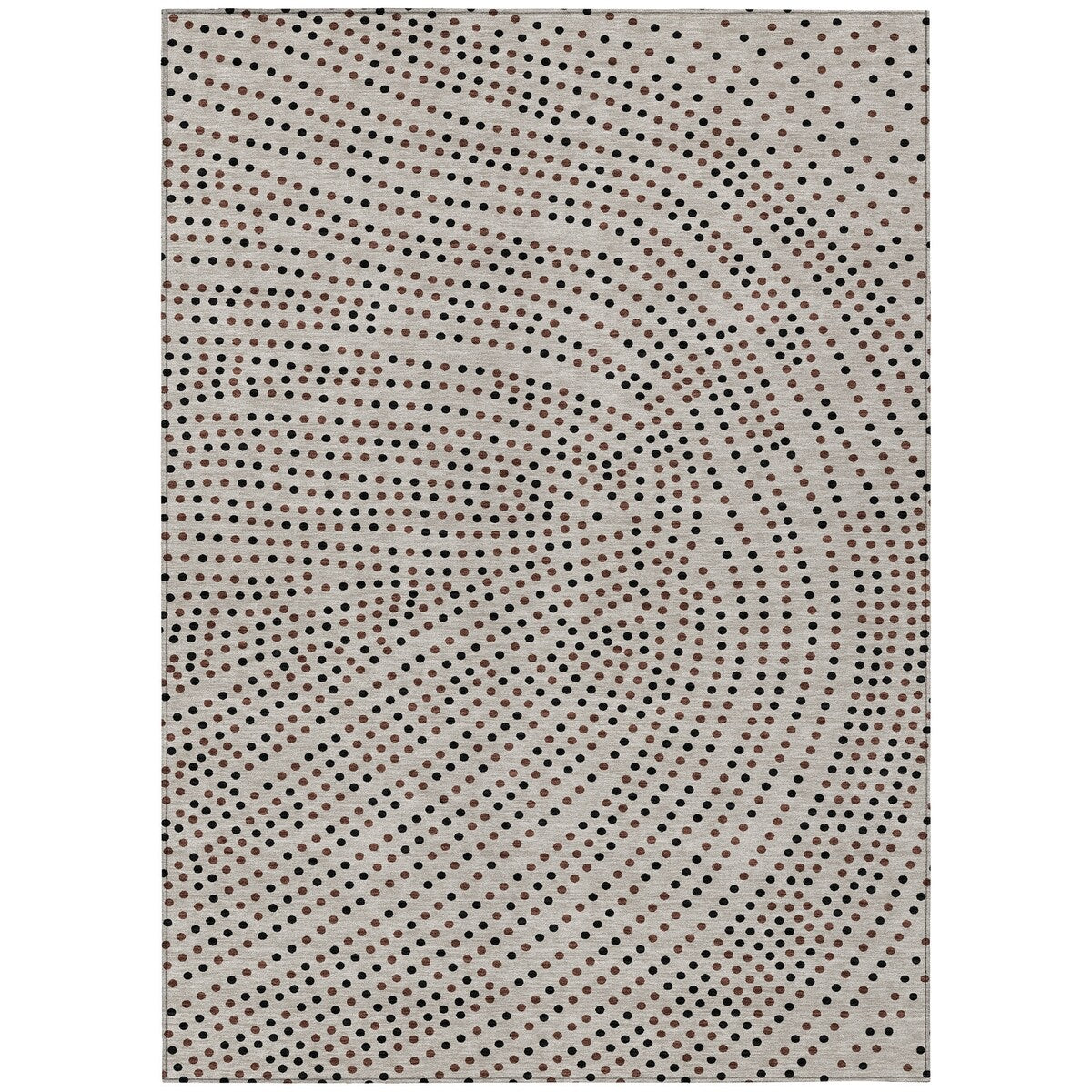 Machine Washable Indoor/ Outdoor Modern Dotty Chantille Rug