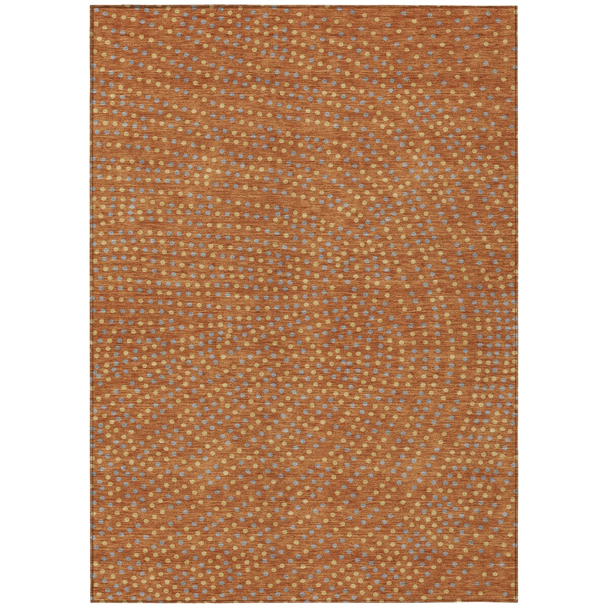 Machine Washable Indoor/ Outdoor Modern Dotty Chantille Rug
