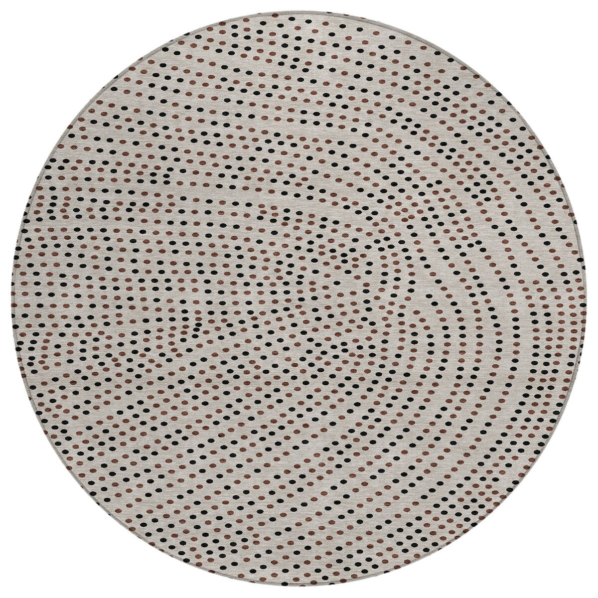 Machine Washable Indoor/ Outdoor Modern Dotty Chantille Rug
