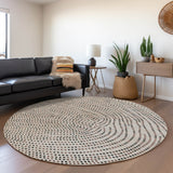 Machine Washable Indoor/ Outdoor Modern Dotty Chantille Rug