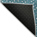 Machine Washable Indoor/ Outdoor Modern Dotty Chantille Rug