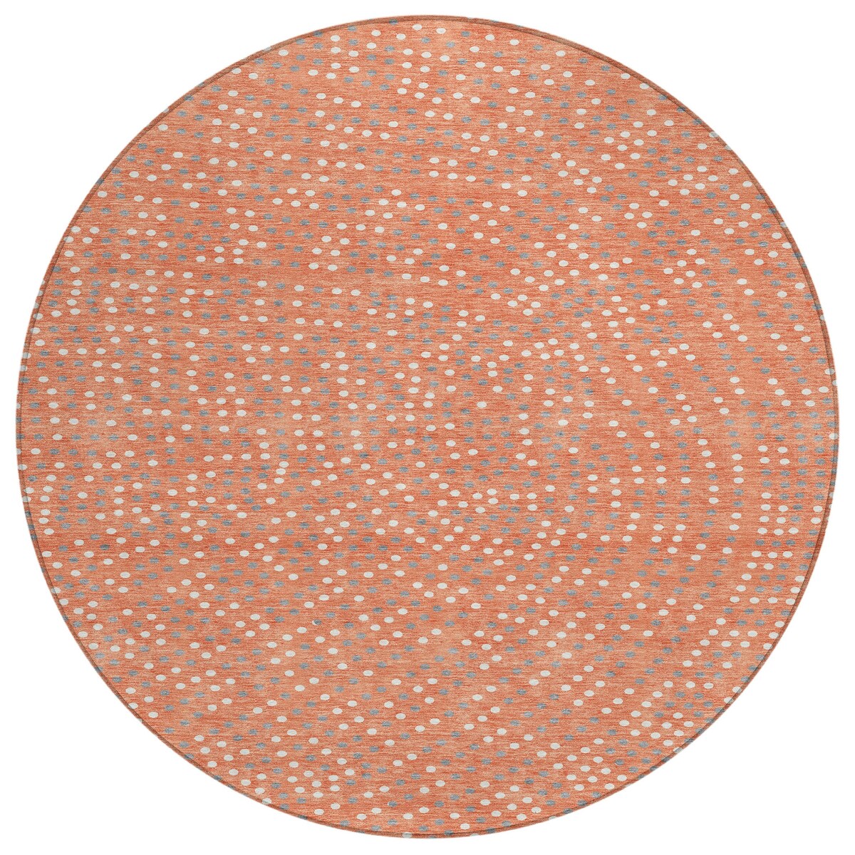 Machine Washable Indoor/ Outdoor Modern Dotty Chantille Rug