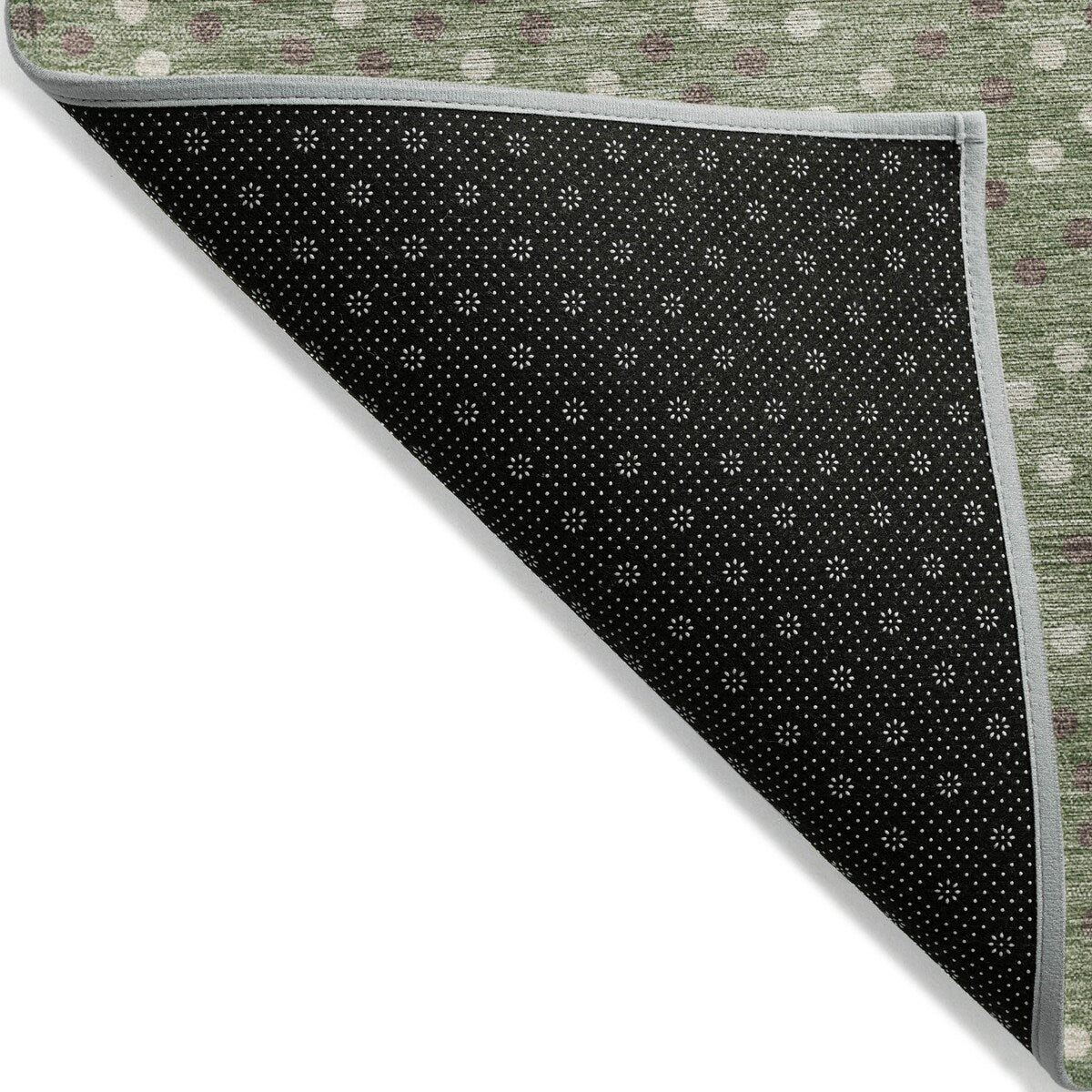 Machine Washable Indoor/ Outdoor Modern Dotty Chantille Rug