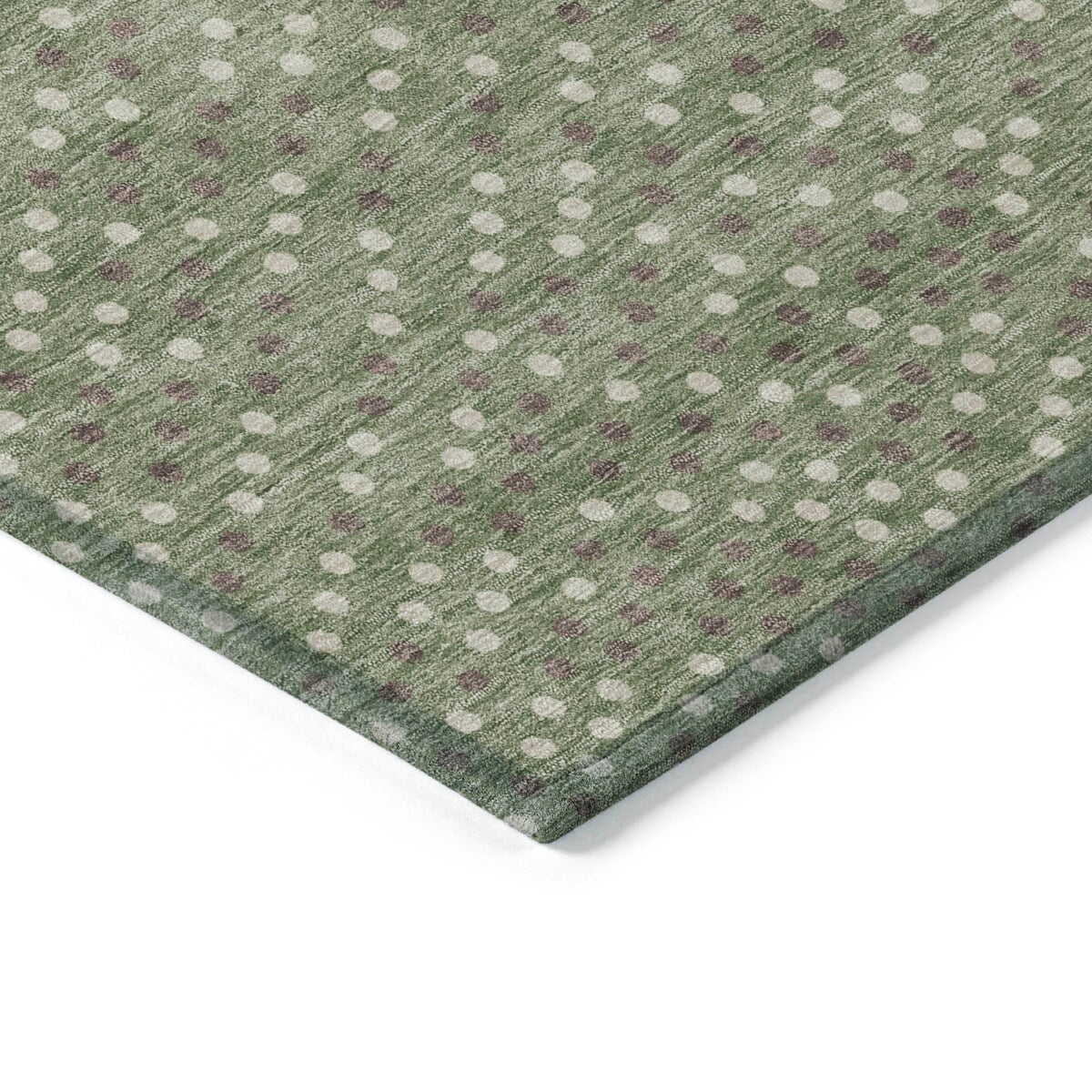 Machine Washable Indoor/ Outdoor Modern Dotty Chantille Rug