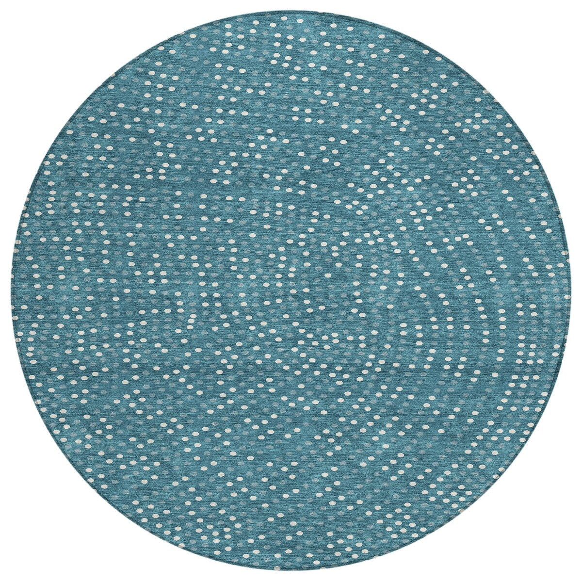 Machine Washable Indoor/ Outdoor Modern Dotty Chantille Rug
