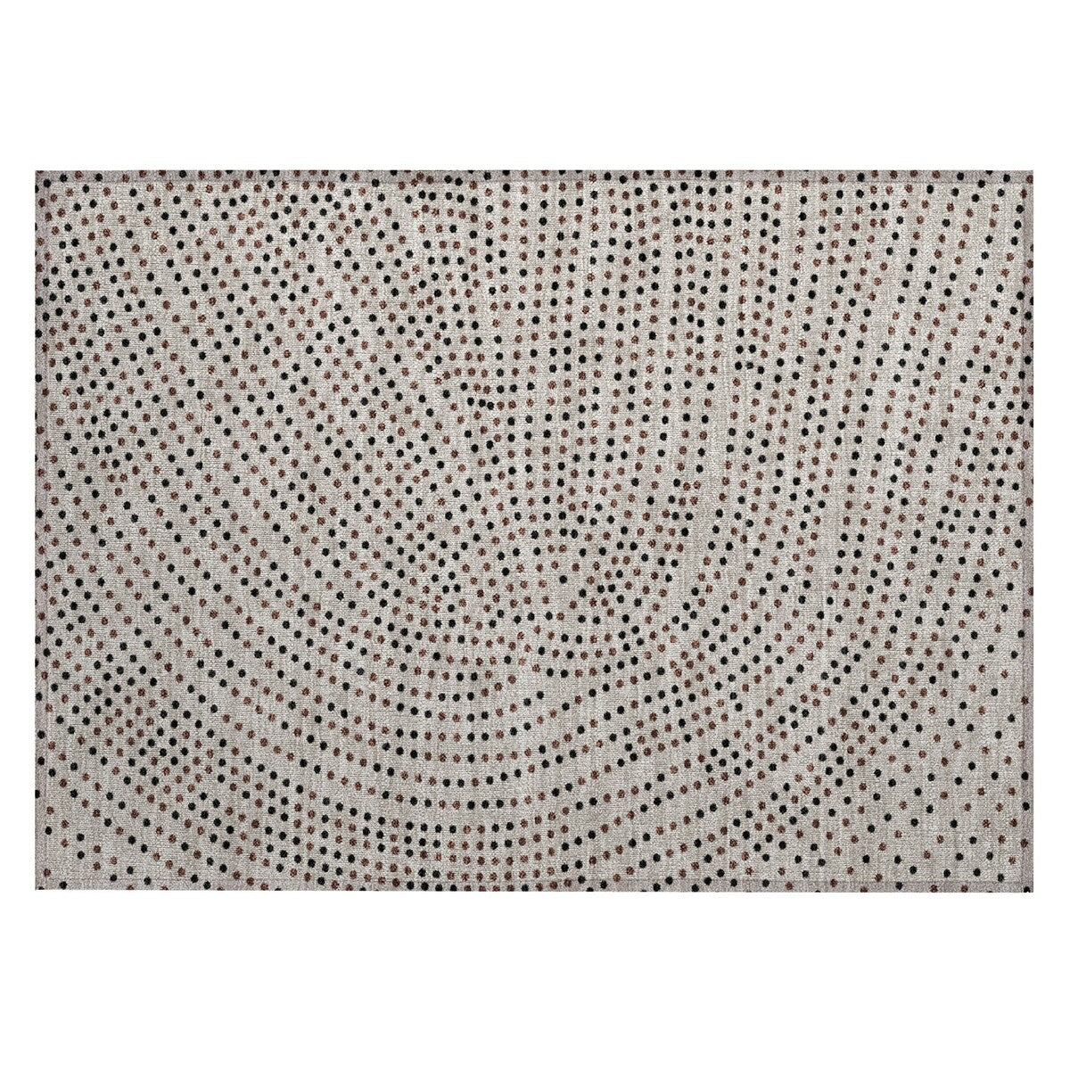 Machine Washable Indoor/ Outdoor Modern Dotty Chantille Rug