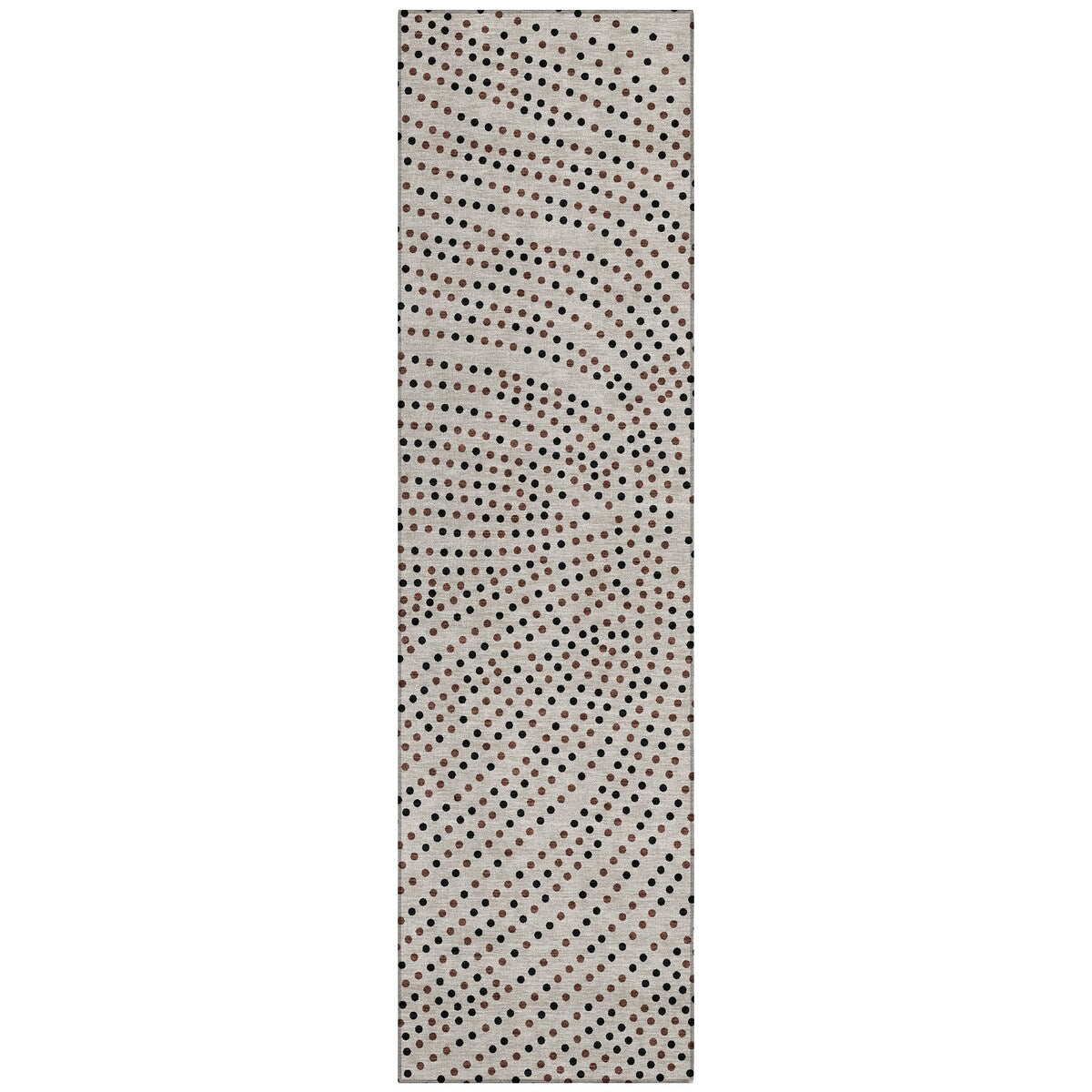Machine Washable Indoor/ Outdoor Modern Dotty Chantille Rug