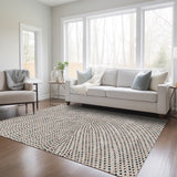 Machine Washable Indoor/ Outdoor Modern Dotty Chantille Rug