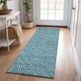 Machine Washable Indoor/ Outdoor Modern Dotty Chantille Rug