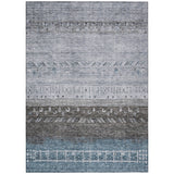 Machine Washable Indoor/ Outdoor Modern Global Chantille Rug