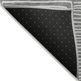 Machine Washable Indoor/ Outdoor Modern Mosaic Chantille Rug