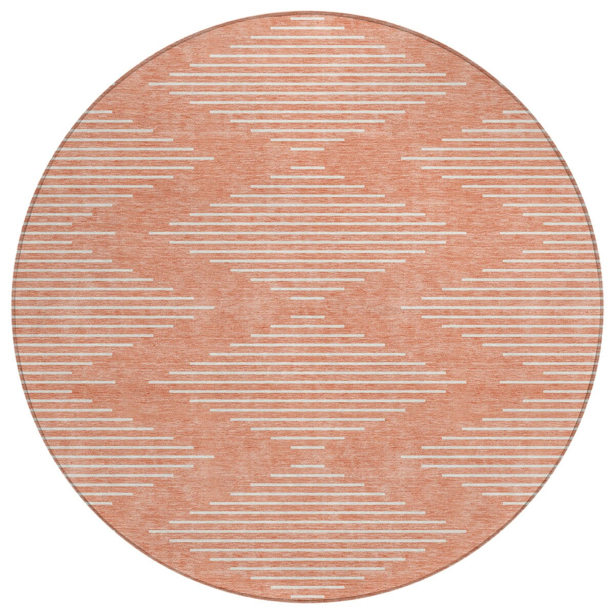Machine Washable Indoor/ Outdoor Modern Stripe Chantille Rug