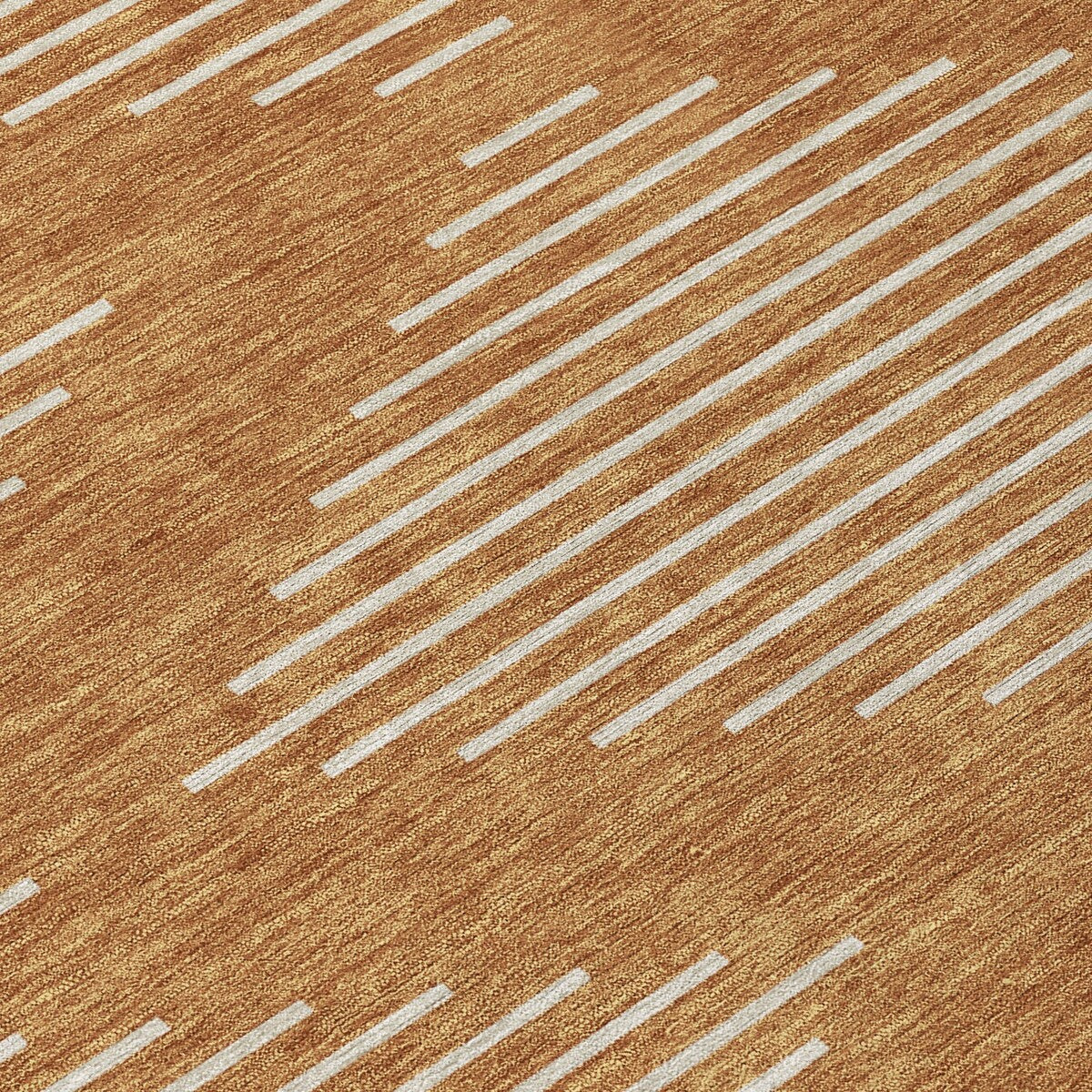 Machine Washable Indoor/ Outdoor Modern Stripe Chantille Rug