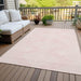 Machine Washable Indoor/ Outdoor Modern Stripe Chantille Rug
