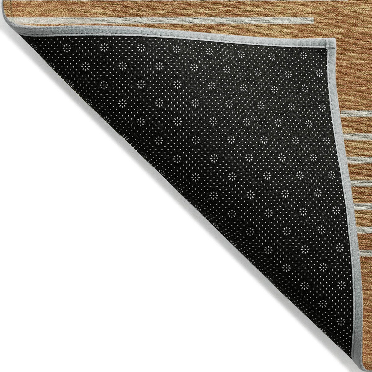 Machine Washable Indoor/ Outdoor Modern Stripe Chantille Rug