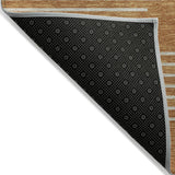 Machine Washable Indoor/ Outdoor Modern Stripe Chantille Rug