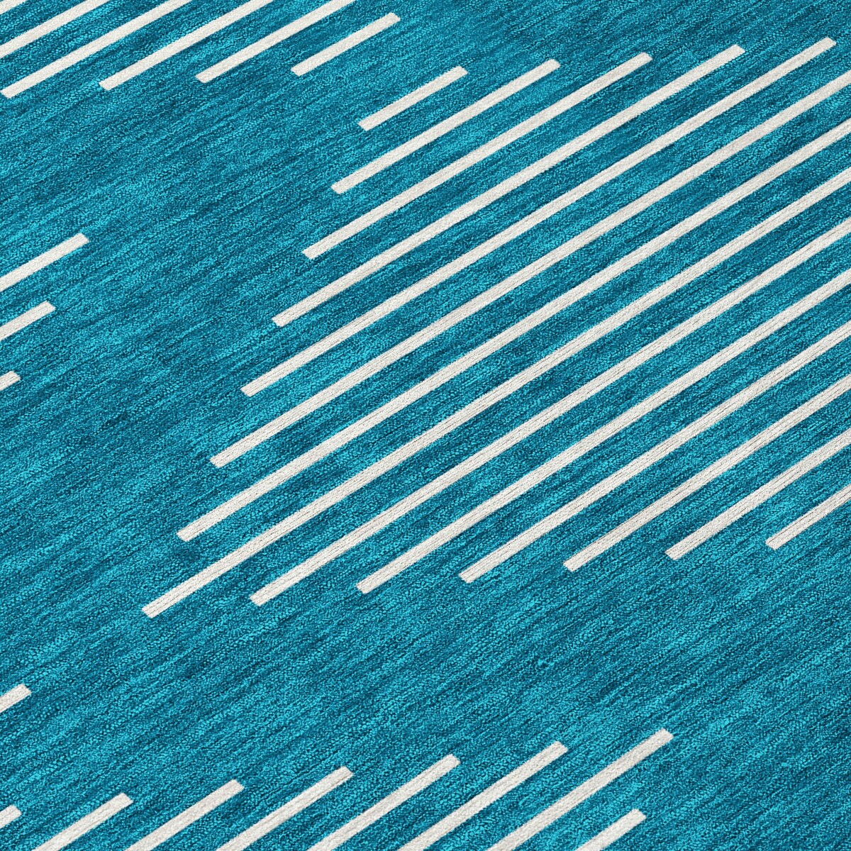 Machine Washable Indoor/ Outdoor Modern Stripe Chantille Rug