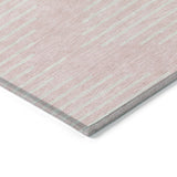 Machine Washable Indoor/ Outdoor Modern Stripe Chantille Rug