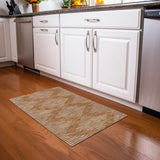 Machine Washable Indoor/ Outdoor Modern Stripe Chantille Rug