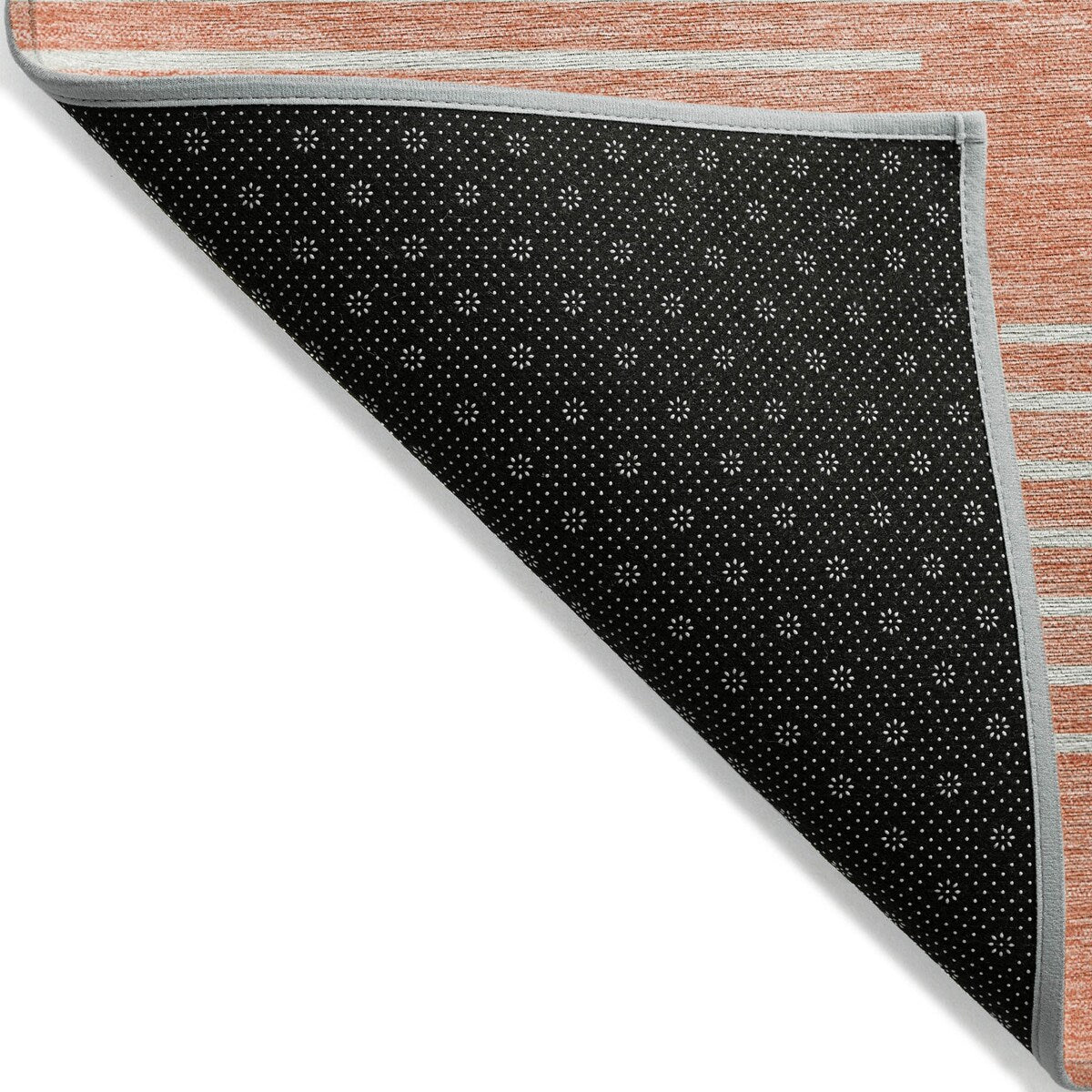 Machine Washable Indoor/ Outdoor Modern Stripe Chantille Rug