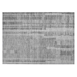 Machine Washable Indoor/ Outdoor Modern Stripes Chantille Rug