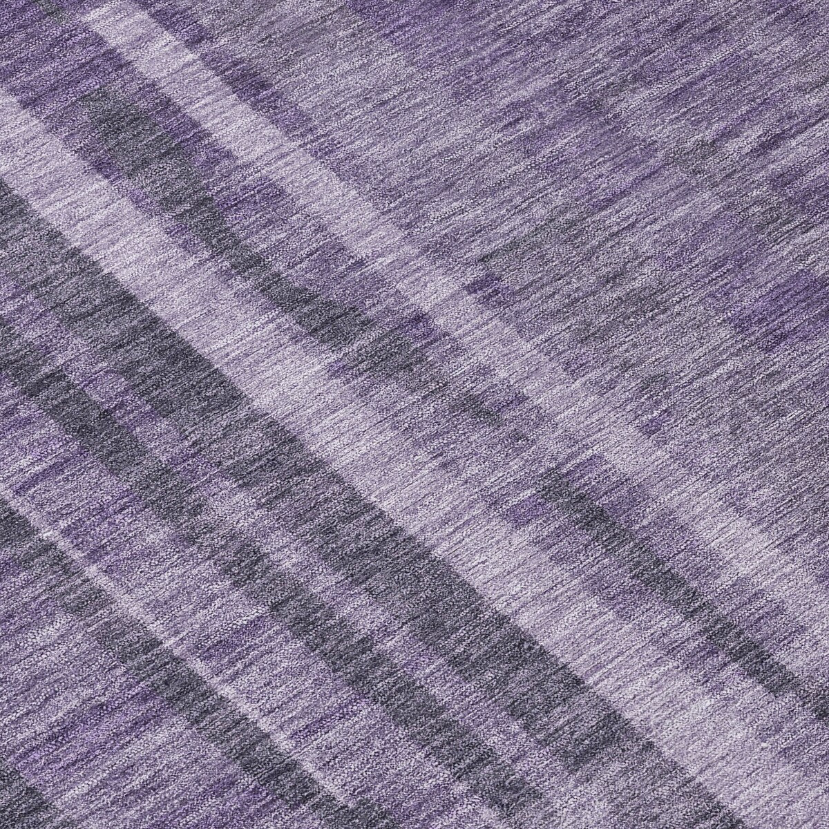 Machine Washable Indoor/ Outdoor Modern Stripes Chantille Rug