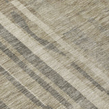 Machine Washable Indoor/ Outdoor Modern Stripes Chantille Rug