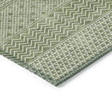 Machine Washable Indoor/ Outdoor Modern Stripes Chantille Rug