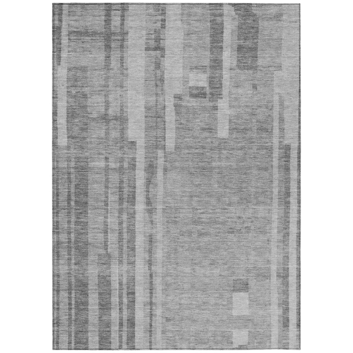 Machine Washable Indoor/ Outdoor Modern Stripes Chantille Rug
