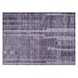 Machine Washable Indoor/ Outdoor Modern Stripes Chantille Rug