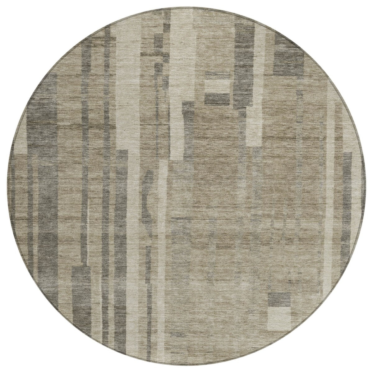 Machine Washable Indoor/ Outdoor Modern Stripes Chantille Rug