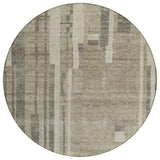 Machine Washable Indoor/ Outdoor Modern Stripes Chantille Rug