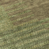 Machine Washable Indoor/ Outdoor Modern Stripes Chantille Rug