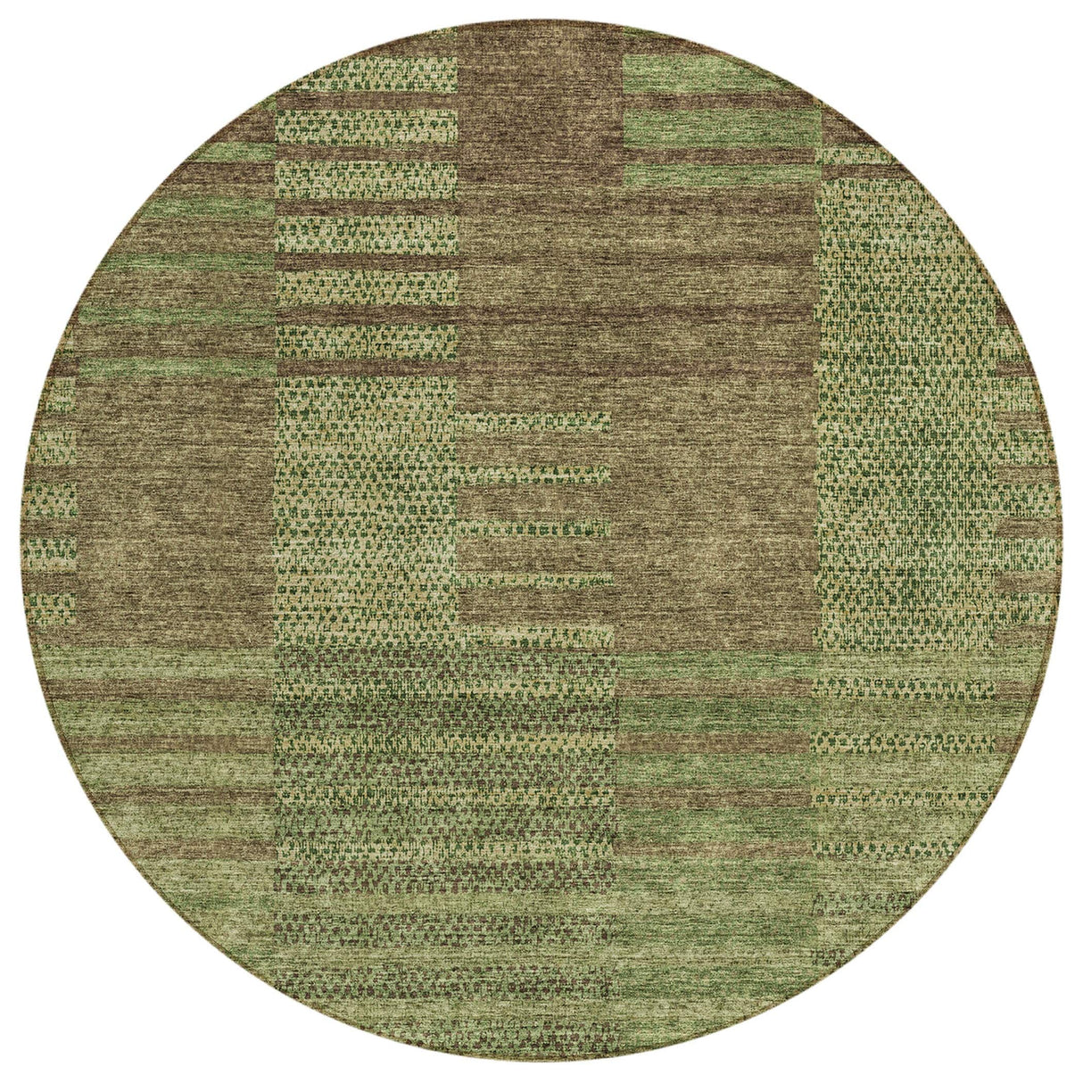 Machine Washable Indoor/ Outdoor Modern Stripes Chantille Rug