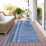 Machine Washable Indoor/ Outdoor Modern Stripes Chantille Rug