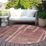 Machine Washable Indoor/ Outdoor Modern Stripes Chantille Rug