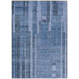 Machine Washable Indoor/ Outdoor Modern Stripes Chantille Rug
