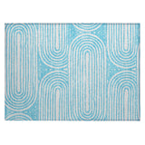 Machine Washable Indoor/ Outdoor Modern Vibes Chantille Rug