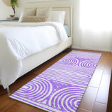Machine Washable Indoor/ Outdoor Modern Vibes Chantille Rug