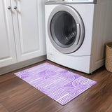 Machine Washable Indoor/ Outdoor Modern Vibes Chantille Rug