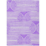 Machine Washable Indoor/ Outdoor Modern Vibes Chantille Rug