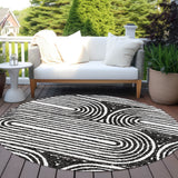 Machine Washable Indoor/ Outdoor Modern Vibes Chantille Rug
