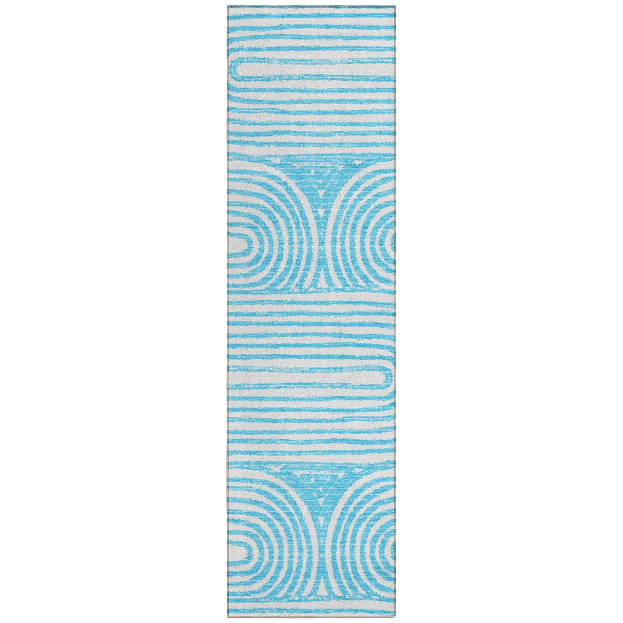 Machine Washable Indoor/ Outdoor Modern Vibes Chantille Rug