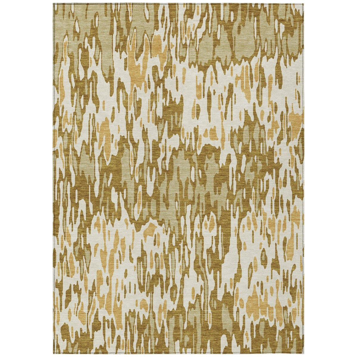 Machine Washable Indoor/ Outdoor Modern Watercolor Chantille Rug